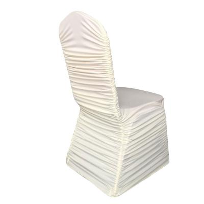 China Durable White Cheap Universal Spandex High Stretch Elastic Chair Cover For Wedding Banquet Party for sale