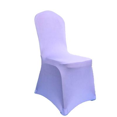 China Durable White Stretch Chair Covers Polyester Spandex Stretch Covers For Wedding Party Dining for sale