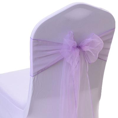 China Durable Wholesale Hotel Banquet Organza Fancy Wedding Sashes Chair Cover Organza Sashes Chair Cover Bow Sash for sale