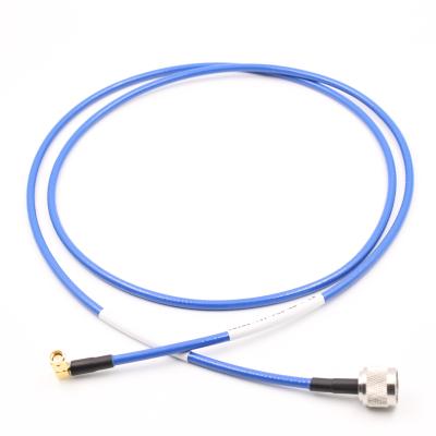 China SMA Male Right Angle To N Male Solicit RG142 Coaxial Cable Assembly TRL-SMAMW-142PUR-NM-1.5M for sale