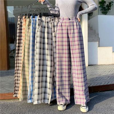 China 2021 Hot Selling Anti-wrinkle Fashion High Waist Straight Wide Leg Pants Loose Hanging Casual Wiping Women's Gaiters for sale