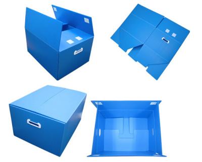 China Blue Non - Toxic Folding Plastic Corrugated Plastic Boxes With Thickeness 2-6mm for sale