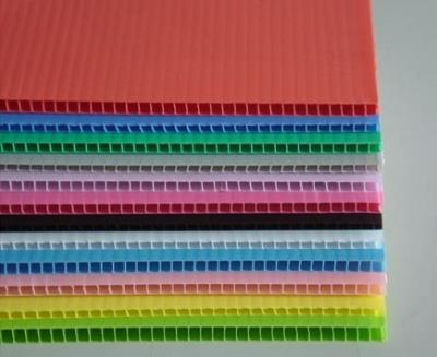 China 3mm 5mm 10mm Corflute Board , weatherproof 4 x 8 corrugated plastic sheets for sale