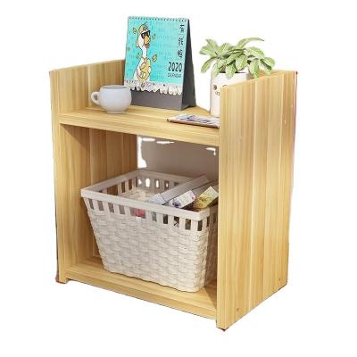 China (Height)Adjustable Melamine MDF Wooden Bedside Table Nightstand Side Table With 2 Drawer for sale