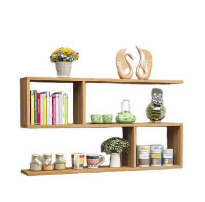 China The sustainable storage rack is made of wood that can hold books, plants other items. It is very convenient to use xieyoufeg8 wall space for sale