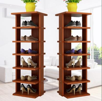 China Eco - Friendly Tall Wooden Storage Shoe Rack / Single Household Shoe Cabinet for sale