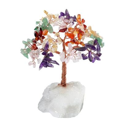 China China Factory Wholesale Natural Citrine Quartz Cluster Base Crystal Lucky Stone Lucky Gemstone Life Crystal Tree for sale