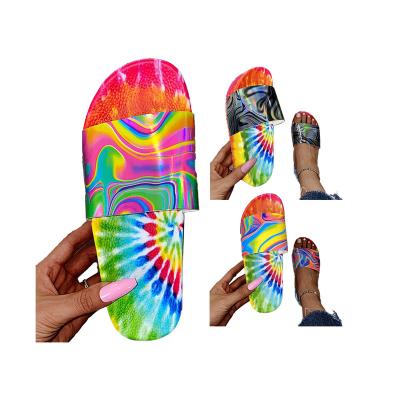 China Pretty Colorful Large Size Anti-Smell Superstarer Summer High Heels Slippers Platform Slide Sandal For Women for sale