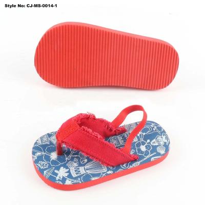 China Custom Logo EVA Baby Kids Flip Flops Anti-odor Superstarer Design Platform White EVA Flip Flops for sale