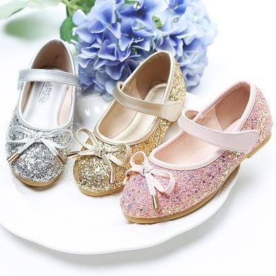 China New Round Superstarer Girls Leather Shoes Chinese Knot Princess Crystal Children's Sandals Shoes for sale