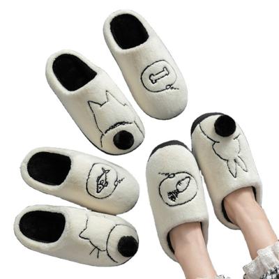 China Wholesale Fashion Closed Toe Zipper Cute Cartoon Rabbit Cartoon Rabbit Winter House Slippers For Women for sale