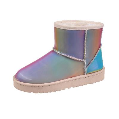 China Fashion Trend Winter Plus Cotton Waterproof Warm Velvet Boots Fashion Casual Short Colorful Snow Boots For Women for sale