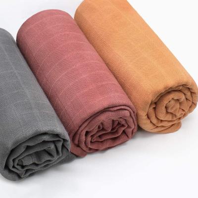 China Anti-Static Soft Solid Bamboo Cotton Wrap Blankets, Soft Baby Muslin Blanket, Baby Wraps Wrap for sale