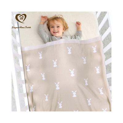 China Songmai Nondisposable Baby Blankets Monthly Infant Stroller Bunny Wrap Super Soft Newborn Bebes Wrap Toddler Crib Bedding Sheet for sale