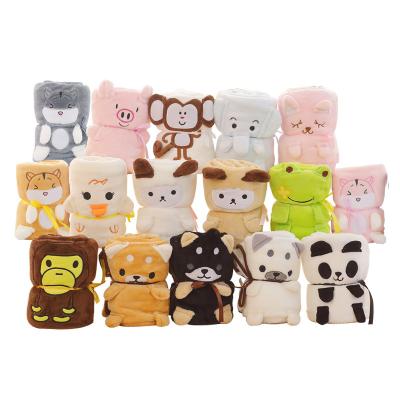 China Anti-Static Cheap Baby Kid Blankets Roll Cartoon Animal Flannel Blankets Soft Plush Blanket for sale