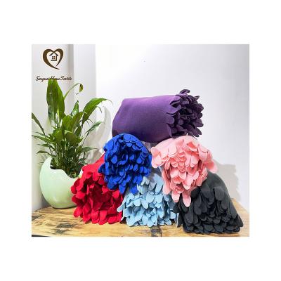 China Shaoxing Songmai Cheap Viable Plain Double Sided 100% Polyester Velvet Customized Logo Color Mat For Clothes Blanket for sale