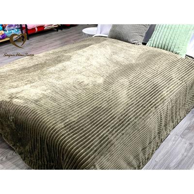 China Songmai Luxury Anti-pilling Double Sided Blanket Coral Fleece And Lambs Wool Soft Touch High Quality Blanket For Bed Sofa for sale