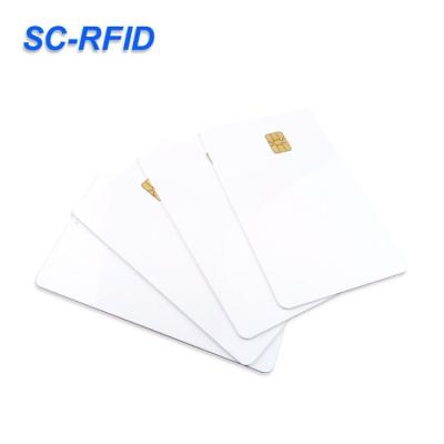 China Waterproof / Weatherproof Most Cost Effective RFID PVC Customized Blank White Card With Contact Chips sle4442 / 4428 for sale