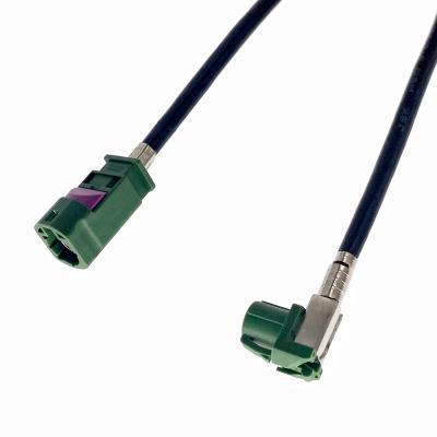 China YJ HSD E Code 4 Pins Right Angle Female To Male High Speed ​​Data Automobile Connector LVDS Cable L=1M YJ-4P-HSD-FM-E for sale