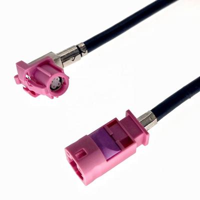 China YJ HSD H Code 4 Pins Right Angle Female To Male High Speed ​​Data Automobile Connector LVDS Cable L=1M YJ-4P-HSD-FM-H for sale