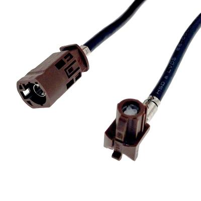 China YJ HSD F Code 4 Pins Right Angle Female To Male High Speed ​​Data Automobile Connector LVDS Cable L=1M YJ-4P-HSD-FM-F for sale