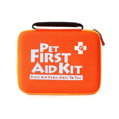 China High Quality Home Office Travel Car Rescue Kit Cat and Dog Pet First Aid Kits with Stick Remover, First Aid Kit Bag with Accessory - Orange for sale