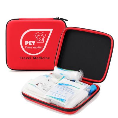 China High Quality Customized Plastic Emergency First Aid Kit For Pet With Medical Animal Supplies for sale