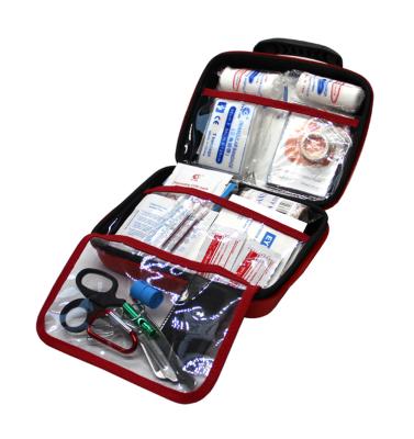 China Waterproof ISO Certificate Customized Hot-sell First Aid Set Kits 122pcs/bags, Transparent Travel First Aid Kit for sale