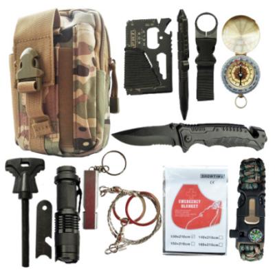 China ISO outdoor military outdoor survival kit with pulseras de survival for sale