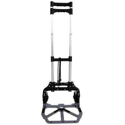 China Hand Truck 70Kgs Load Capacity Folding Aluminum Shopping Hand Cart for sale