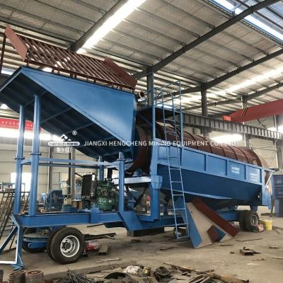 China Gold Washing And Screening Hengzhong ISO Certificated Portable Placer Gold Washing Machine Trommel Screen Gold for sale