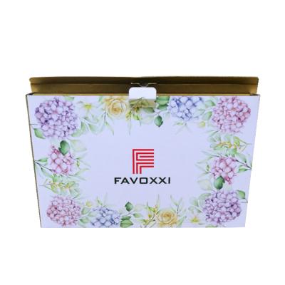 China Recyclable Wholesale Custom Flower Bouquet Boxes Custom Logo Fancy Gift Shipping Mail Packaging Box For Flowers Roses for sale