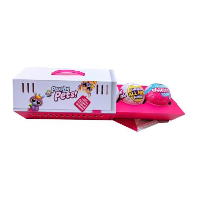 China Recyclable Food Grade Dog Doll School Bus Toy Unique Packaging Box With Window Cat Toys Gift Box for sale