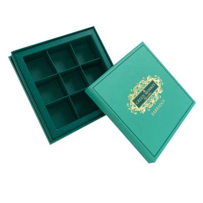 China Handmade Luxury Empty Chocolate Paper Gift Packaging Box With Paper Divider for sale