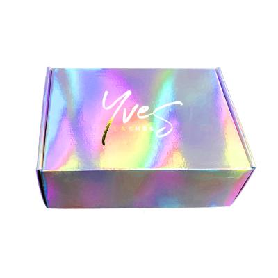 China Factory Price Recyclable Customized Rainbow Glossy Cosmetic Corrugated Easy Shipping Cardboard Wick Movable Paper Box With Printed Logo for sale