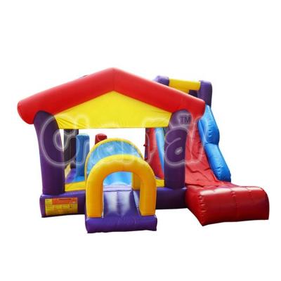 China Factory Sale Nylon Bouncy House Inflatable Nylon Combo Kids Play Obstacle Nylon Slide Residential Nylon Castle for sale