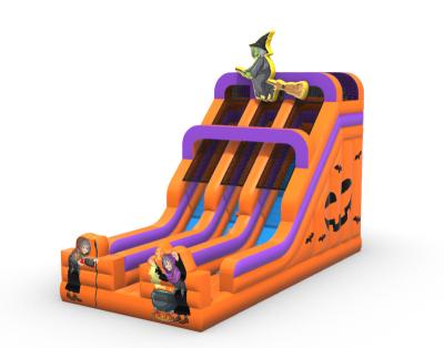 China Outdoor Commercial Bouncy Castle Slide Jumping Bouncer PVC Halloween Witch Bouncer Slides Park Inflatable Bouncer Home Porcelain for sale