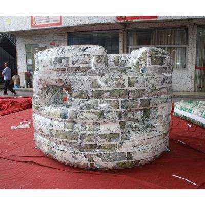 China PVC Team Building Outdoor Sports Games Camouflage Wall Paintball Bunkers Barrie Inflatable Paintball Bunkers for sale