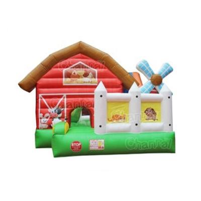 China Category/Communities/Commercial/Rental Parties/Business Farm Rental Cheap House Animal Bounce House With Slide Farm Theme 5 In 1 Inflatable Combo for sale