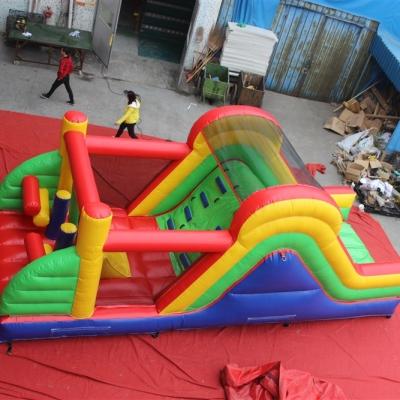 China Outdoor Commercial Inflatable PVC Bouncer Slide Obstacle Course Castle Slide Bouncer Obstacle Amusement Bouncy Bouncer for sale