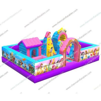 China Bounce Park Rental Outdoor Party/Kids Air Combo Inflatable Bouncer Slide Amusement Park Obstacle Course Princess Inflatable Playground for sale