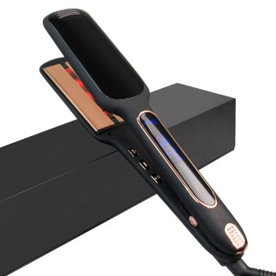 China Hotel Salon Professional 2inch Wide Dish Infrared Hair Straightener for sale