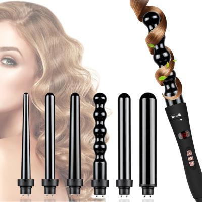 China Interchangeable Curling Wand Set Tourmaline Professional Customized Wholesale Hot Sale Ceramic Private Label PTC Hair Curler Wand Interchangeable Curling Wand Set for sale