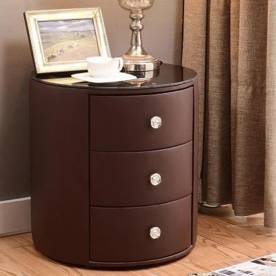 China Factory Price Solid Wood PU Leather Night Stands Supplier for sale