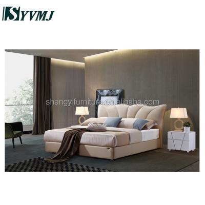 China Home Soft Bed Furniture General Use Leather Material Luxury King Bedroom Furniture Sets for sale