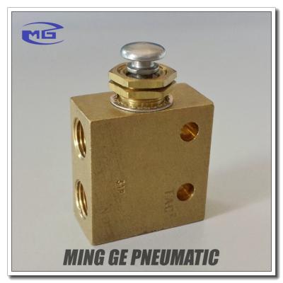 China Copper Type Mini Pneumatic Push Button Mechanical Valve Hand Koganei Valve TAC2-31P for sale