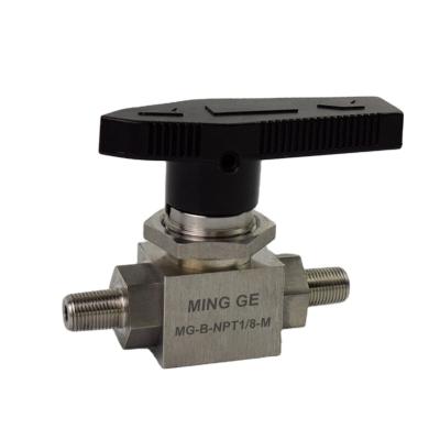 China Stainless Steel High Pressure 304 NPT-1/8 Male To Male High Pressure Ball Valve for sale