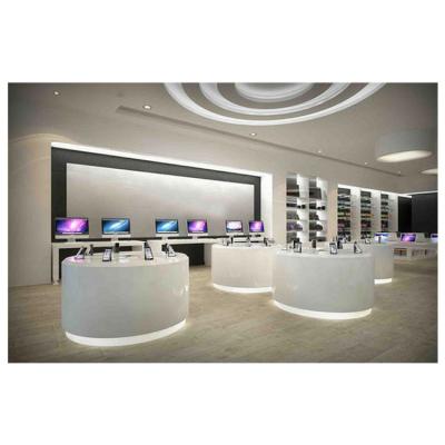 China Modern Round Mobile Phone Optional Shop Showcase Mobile Phone Display Stand Mobile Phone Interior Design for sale