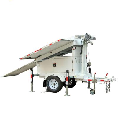 China Beacon Light Industrial Mobile Trailer Mounted Lighting Towers Solar Light Tower Solar Light Tower for sale