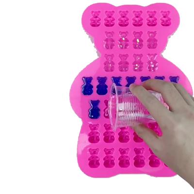 China Hot Viable Amazon Selling 39 Cavity 3D Cartoon Bear Shape Silicone Chocolate Chocolate Sugar Cake Silicone Mold Cake Tools for sale